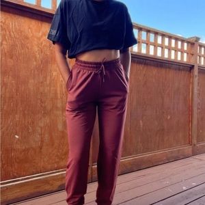 Gymshark joggers in burgundy